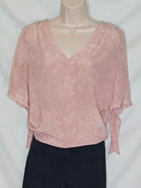 Madewell Short Sleeve Silk Blouse - Size L
